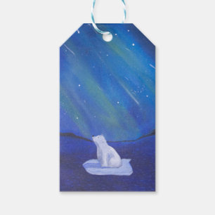 Polar Bear & Northern Lights Geschenkanhänger
