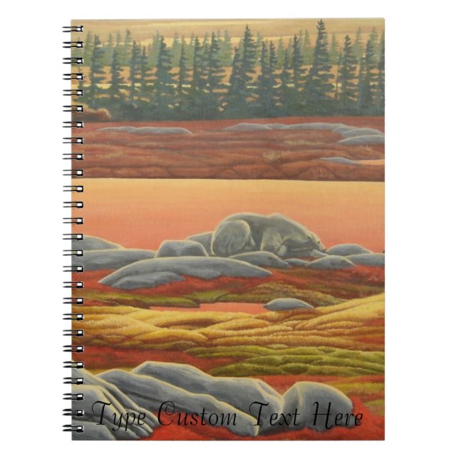 Polar Bear Notebook Personalisiert Bear Art Notebo Notizblock (Vorderseite)