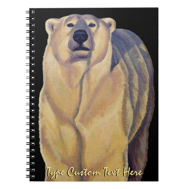 Polar Bear Notebook Personalisiert Bear Art Notebo Notizblock (Vorderseite)