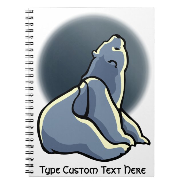 Polar Bear Notebook personalize Baby Bear Notebook Notizblock (Vorderseite)