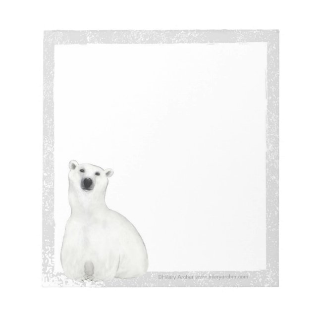 Polar Bear Notepad Notizblock (Vorderseite)