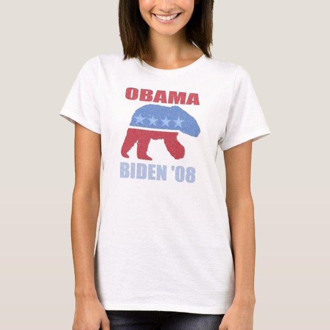 Polar Bear Obama Biden Long Sleeve Frauen Shirt (Vorderseite)