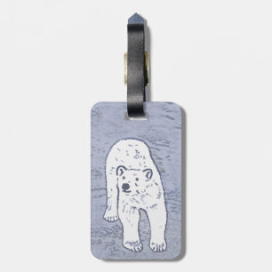 Polar Bear on Ice Painte - Original Wildlife Gepäckanhänger