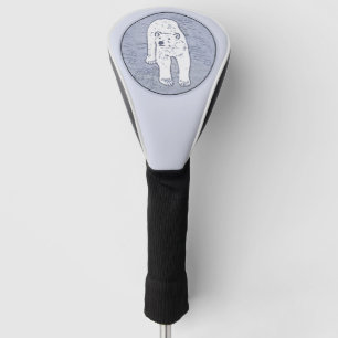 Polar Bear on Ice Painte - Original Wildlife Golf Headcover