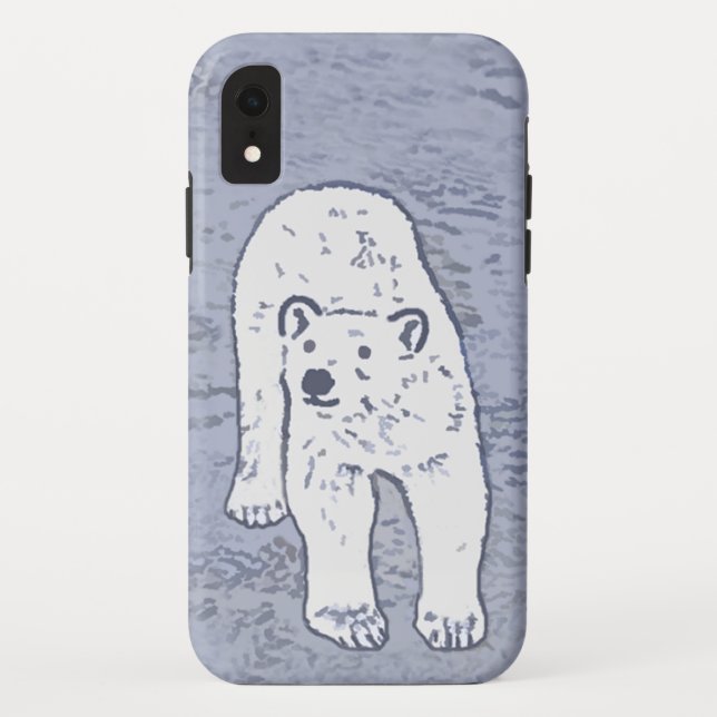 Polar Bear on Ice Painting - Original Wildlife Art Case-Mate iPhone Hülle (Rückseite)