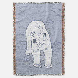 Polar Bear on Ice Painting - Original Wildlife Art Decke