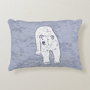 Polar Bear on Ice Painting - Original Wildlife Art Dekokissen