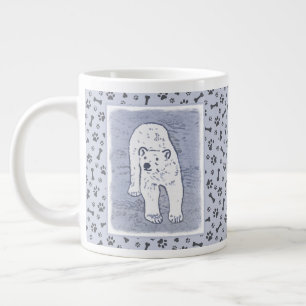 Polar Bear on Ice Painting - Original Wildlife Art Jumbo-Tasse