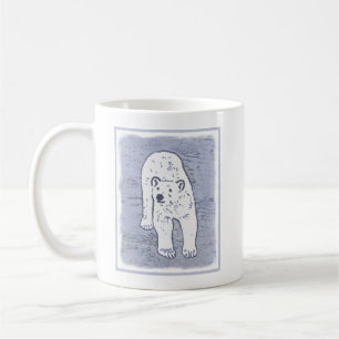 Polar Bear on Ice Painting - Original Wildlife Art Kaffeetasse