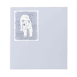 Polar Bear on Ice Painting - Original Wildlife Art Notizblock