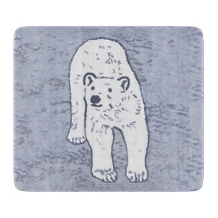 Polar Bear on Ice Painting - Original Wildlife Art Schneidebrett