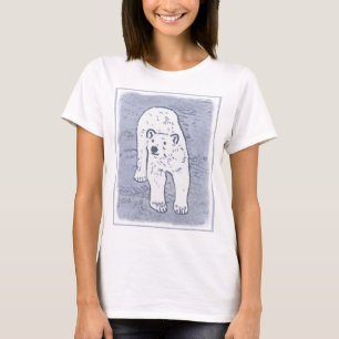 Polar Bear on Ice Painting - Original Wildlife Art T-Shirt
