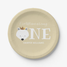 Polar Bear One Crown Animal First Birthday