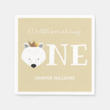 Polar Bear One Crown Animal First Birthday