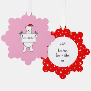 Polar Bear Ornament Karte