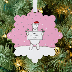Polar Bear Ornament Karte