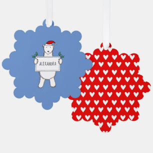 Polar Bear Ornament Karte