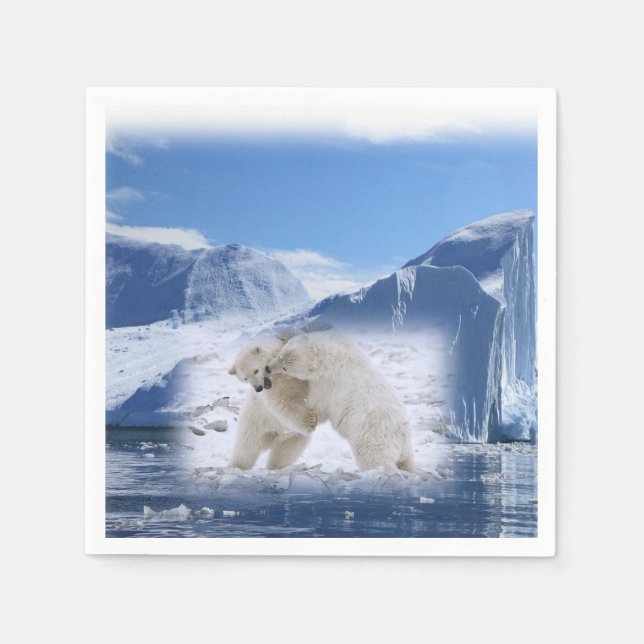 Polar Bear Paper Napkins Serviette (Vorderseite)