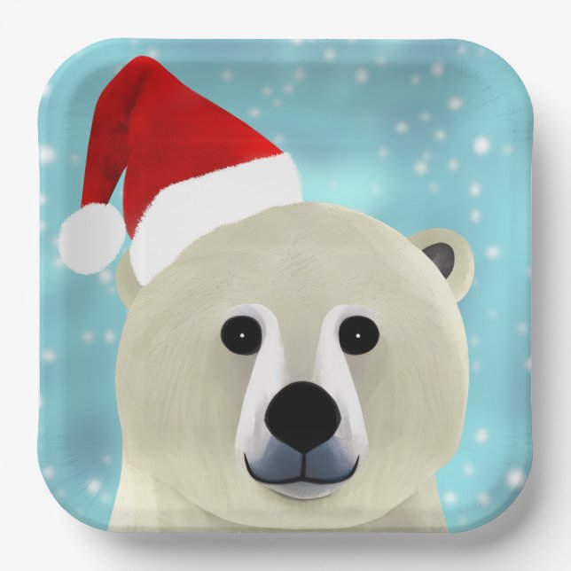 Polar Bear Pappteller (Vorderseite)