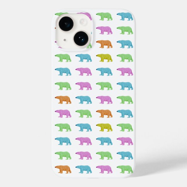 Polar Bear Pattern iPhone Case (Rückseite)