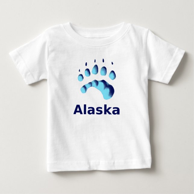 Polar Bear Paw Print Baby T-shirt (Vorderseite)