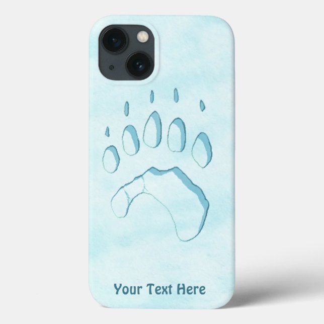Polar Bear Paw Print Case-Mate iPhone Hülle (Rückseite)