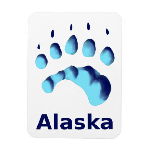 Polar Bear Paw Print Magnet