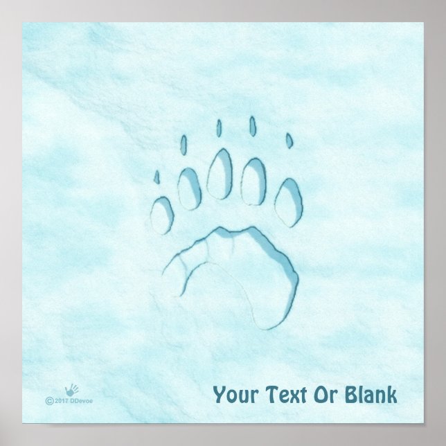 Polar Bear Paw Print Poster (Vorne)