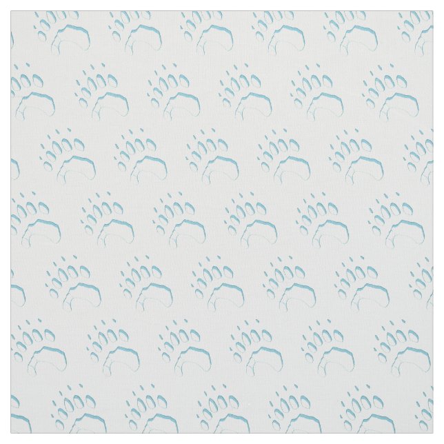 Polar Bear Paw Print Stoff (Muster)