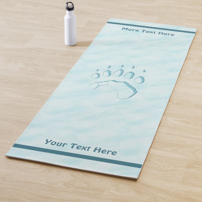 Polar Bear Paw Print Yogamatte (Beispiel)