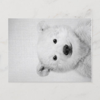 Polar-bear, Polar-bear Canvas Gift for Her  Ankündigungspostkarte
