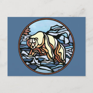 Polar Bear Postcard Nationalparkprojekt des Locarn Postkarte