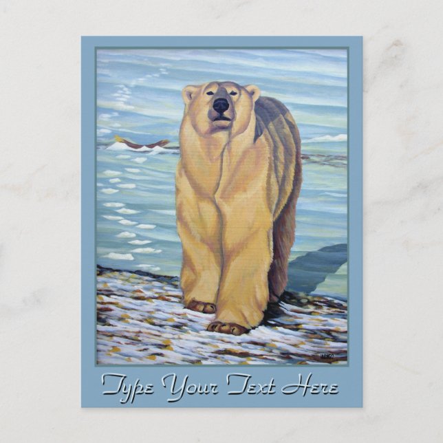 Polar Bear Postcard Polar Bären Art Postkarten (Vorderseite)