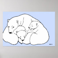 Polar Bear Poster Art Print Wohngestaltung