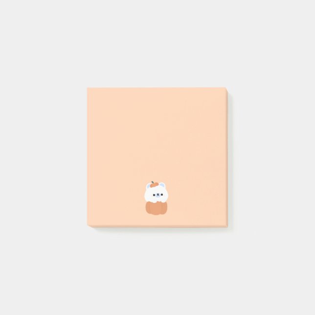 Polar Bear Pumpkin Post-it Klebezettel (Vorderseite)