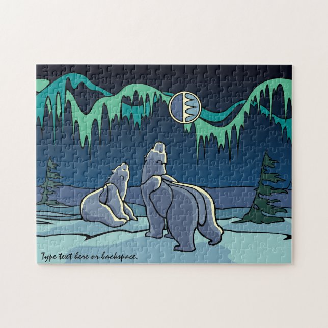 Polar Bear Puzzle Personalisierter Polar Bear Art  (Horizontal)