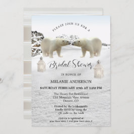 Polar Bear QR Code Winter Bridal Dusche Einladung
