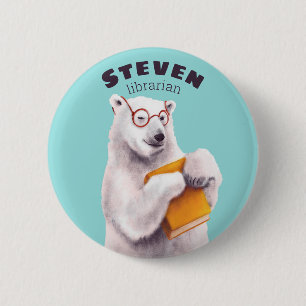 Polar Bear Reading Art - Reservierung Button