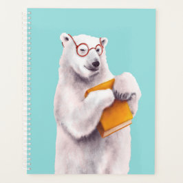 Polar Bear Reading Art - Reservierung Planer