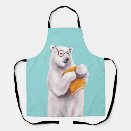 Polar Bear Reading Art - Reservierung Schürze