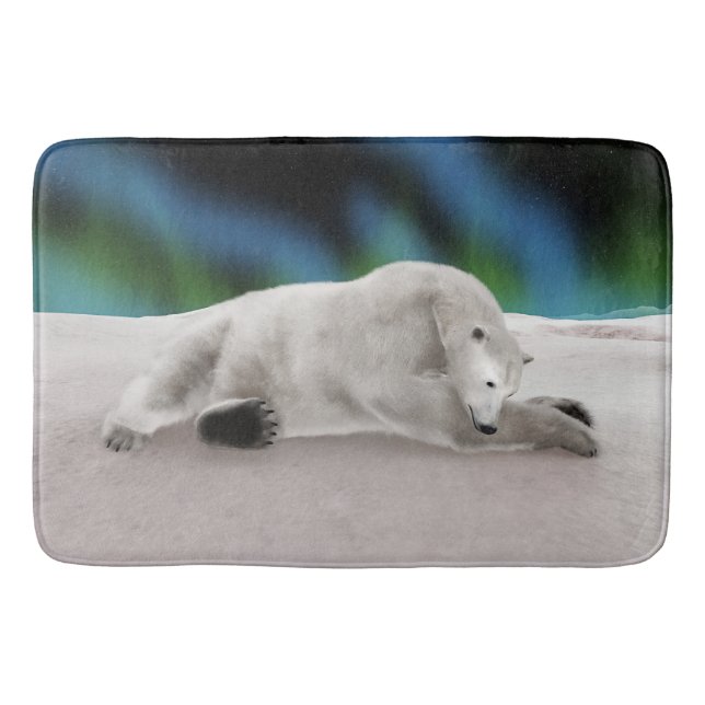 Polar Bear Resting Badematte (Vorderseite)