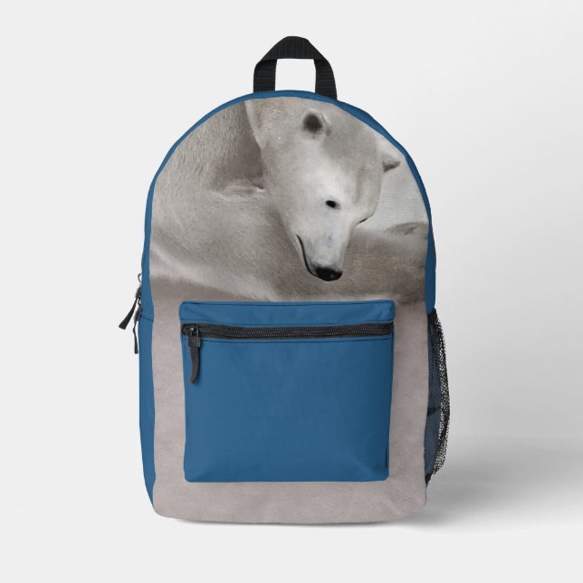 Polar Bear Resting Bedruckter Rucksack (Vorderseite)