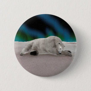 Polar Bear Resting Button