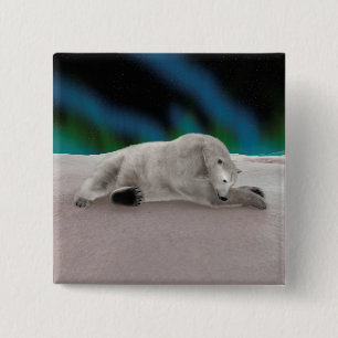 Polar Bear Resting Button