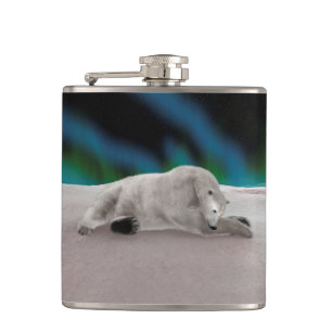 Polar Bear Resting Flachmann