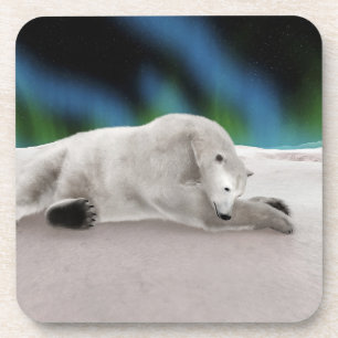 Polar Bear Resting Getränkeuntersetzer