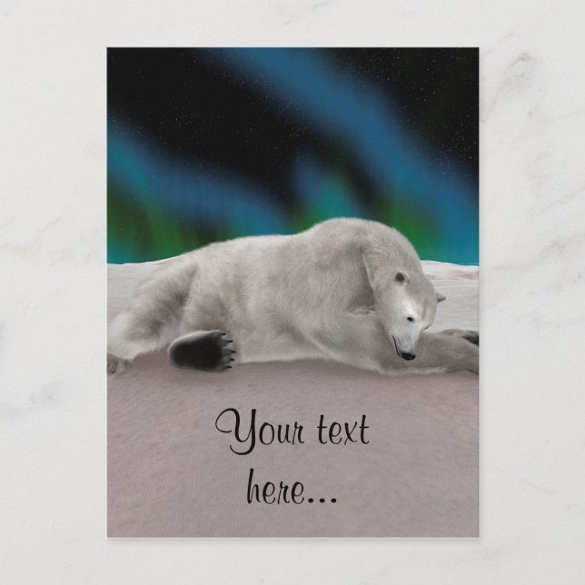 Polar Bear Resting Postkarte (Vorderseite)