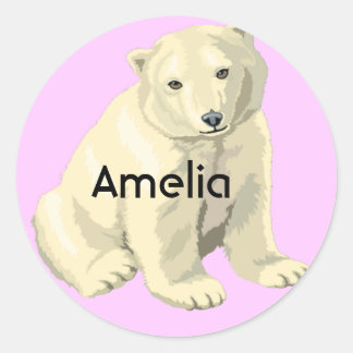 Polar Bear Runder Aufkleber