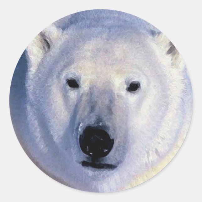 Polar Bear Runder Aufkleber (Vorderseite)