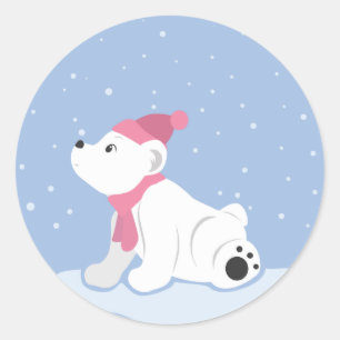 Polar Bear Runder Aufkleber